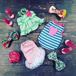 Extra small and small doggy clothing assortment